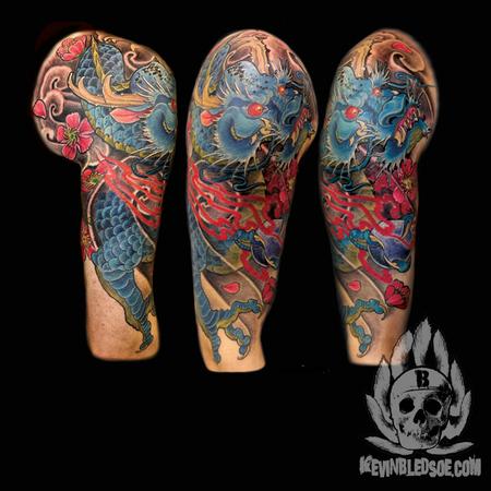 Tattoos - Japanese Dragon Half Sleeve - 125220
